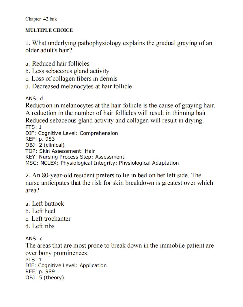 Test Bank Medical-Surgical Nursing: Concepts & Practice 5th Edition by Stromberg