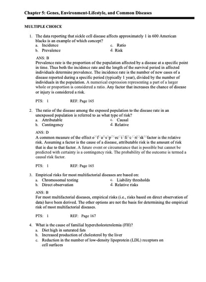 Test Bank Pathophysiology 9th Edition by McCance & Huether