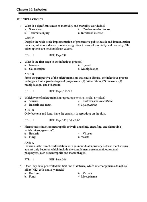 Test Bank Pathophysiology 9th Edition by McCance & Huether