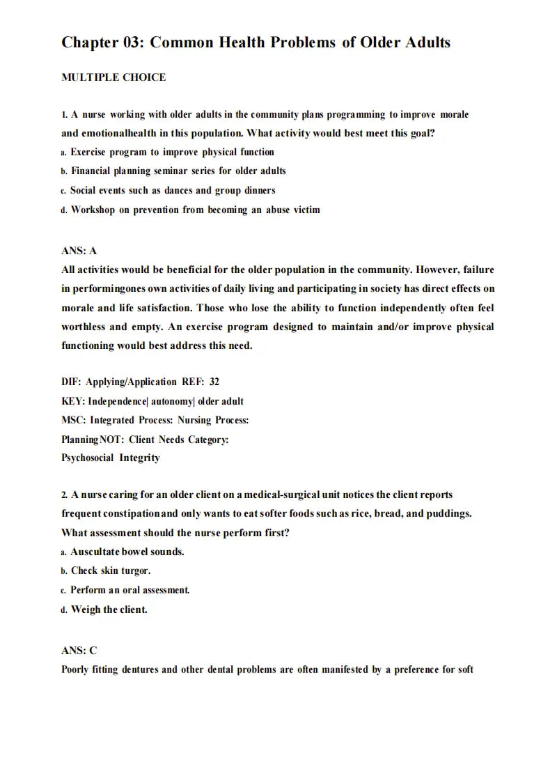 Test Bank Medical-Surgical Nursing: Concepts for Clinical Judgment and Collaborative Care 11th Edition by Ignatavicius