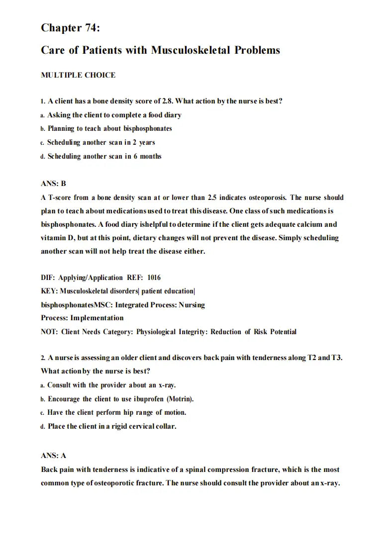 Test Bank Medical-Surgical Nursing: Concepts for Clinical Judgment and Collaborative Care 11th Edition by Ignatavicius