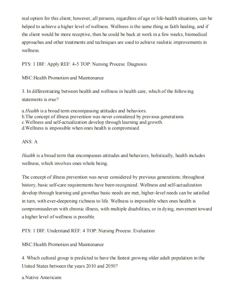 Test Bank Gerontological Nursing 10th Edition by Charlotte Eliopoulos