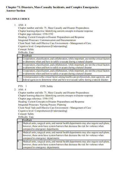 Test Bank Davis Advantage for Medical-Surgical Nursing: Making Connections to Practice 3rd Edition