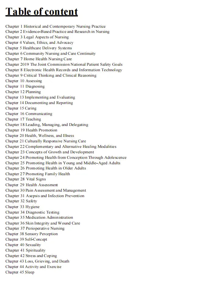 Test Bank Kozier & Erb’s Fundamentals of Nursing 11th Edition