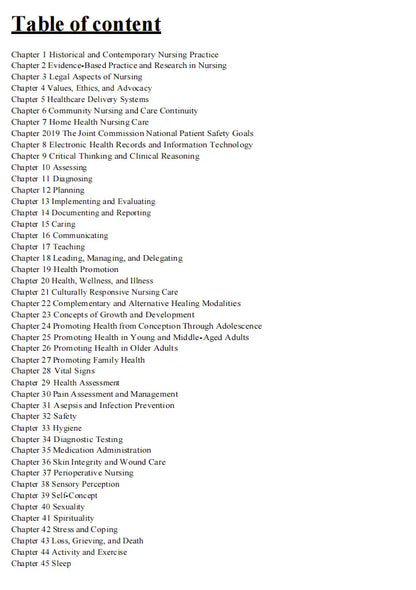 Test Bank Kozier & Erb’s Fundamentals of Nursing 11th Edition