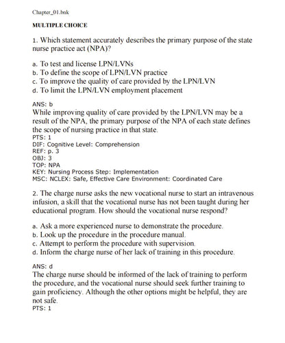 Test Bank Medical-Surgical Nursing: Concepts & Practice 5th Edition by Stromberg