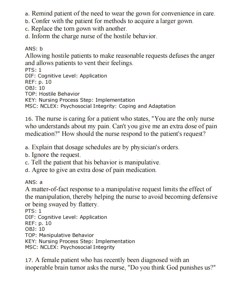 Test Bank Medical-Surgical Nursing: Concepts & Practice 5th Edition by Stromberg