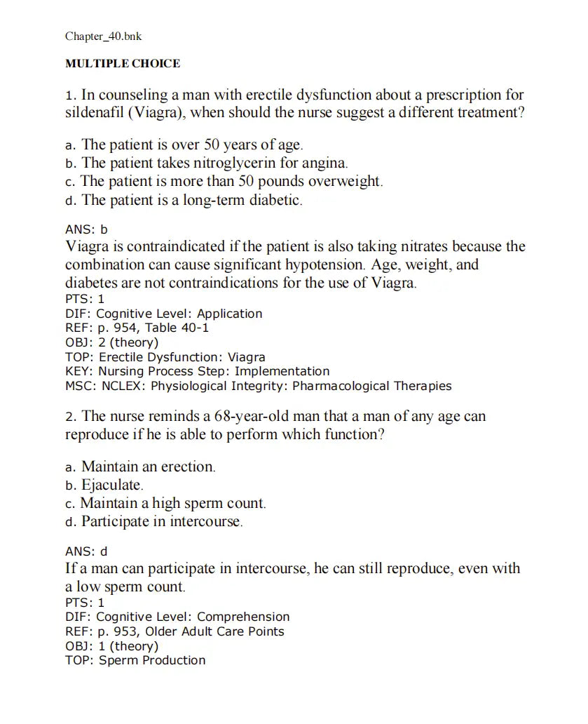 Test Bank Medical-Surgical Nursing: Concepts & Practice 5th Edition by Stromberg