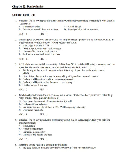 Test Bank Pharmacotherapeutics for Advanced Practice: A Practical Approach 5th Edition