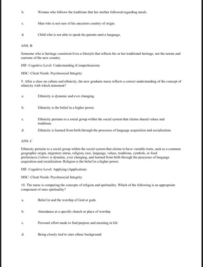 Test Bank Physical Examination and Health Assessment 8th Edition by Jarvis