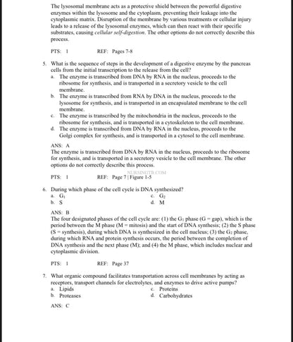 Test Bank Pathophysiology: The Biologic Basis for Disease in Adults and Children 8th Edition by Kathryn L. McCance