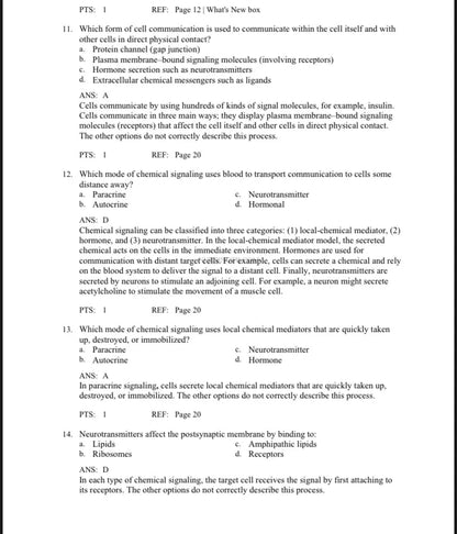 Test Bank Pathophysiology: The Biologic Basis for Disease in Adults and Children 8th Edition by Kathryn L. McCance
