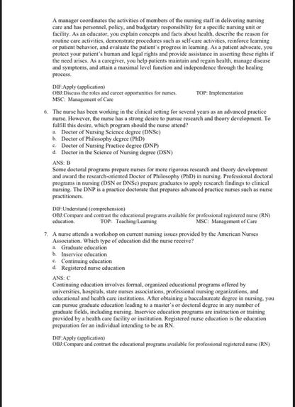 Test Bank Fundamentals of Nursing 11th Edition by Potter & Perry